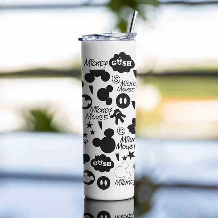 MICKEY MOUSE METAL TUMBLER (600ML)