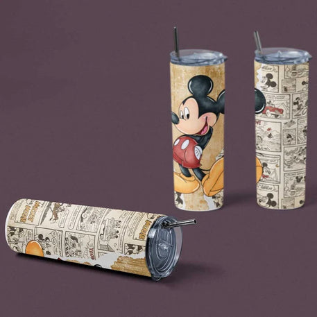MICKEY MOUSE RETRO METAL TUMBLER (600ML)