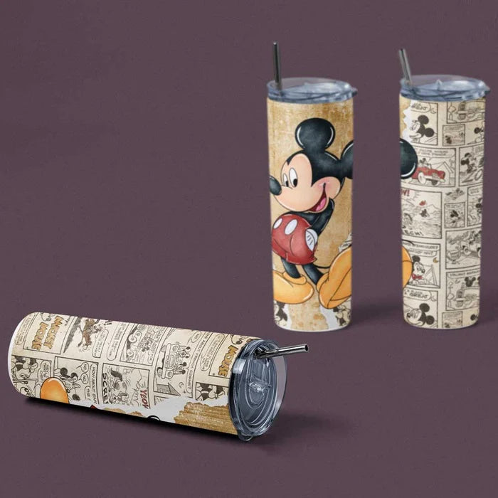 MICKEY MOUSE RETRO METAL TUMBLER (600ML)
