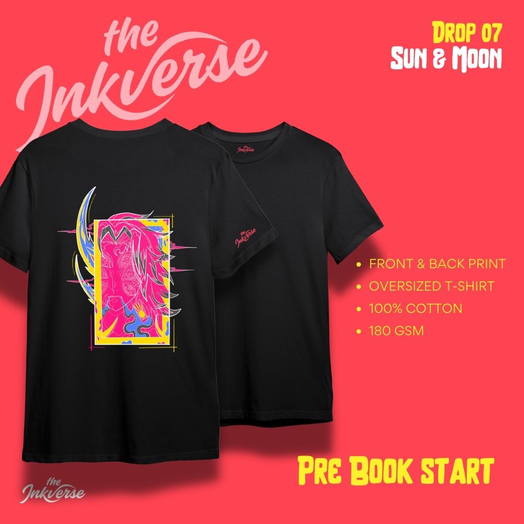 Sun and Moon - Anime oversized T-shirt (Pre order)