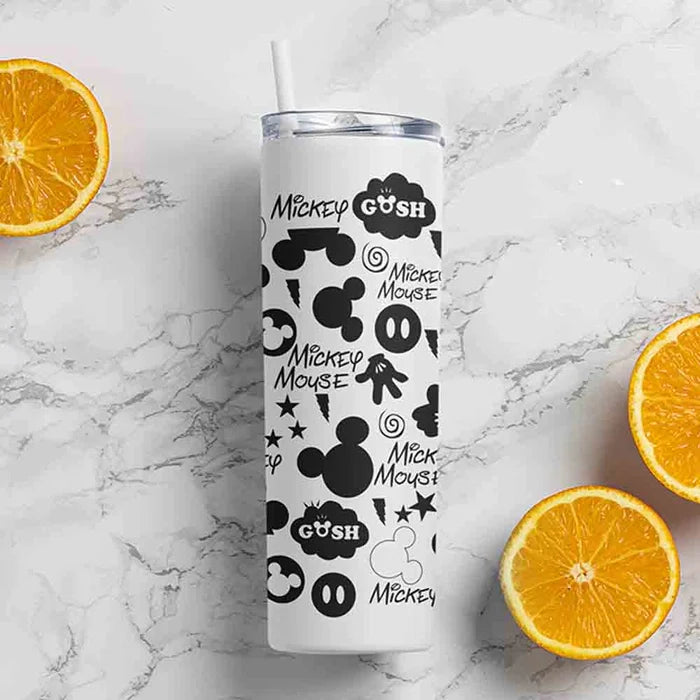 MICKEY MOUSE METAL TUMBLER (600ML)