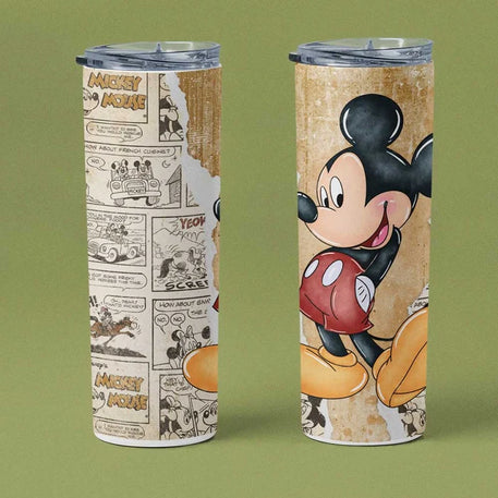 MICKEY MOUSE RETRO METAL TUMBLER (600ML)